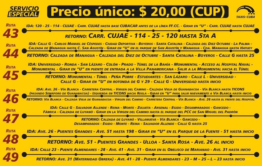  IMPLEMENTACIÓN DE NUEVAS RUTAS DE TRANSPORTE EN LA HABANA #ServicioEspecial 